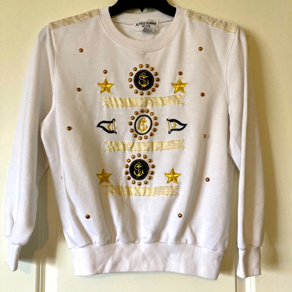 Vintage Alfred Dunner petite nautical sweatshirt - Picture 1 of 4
